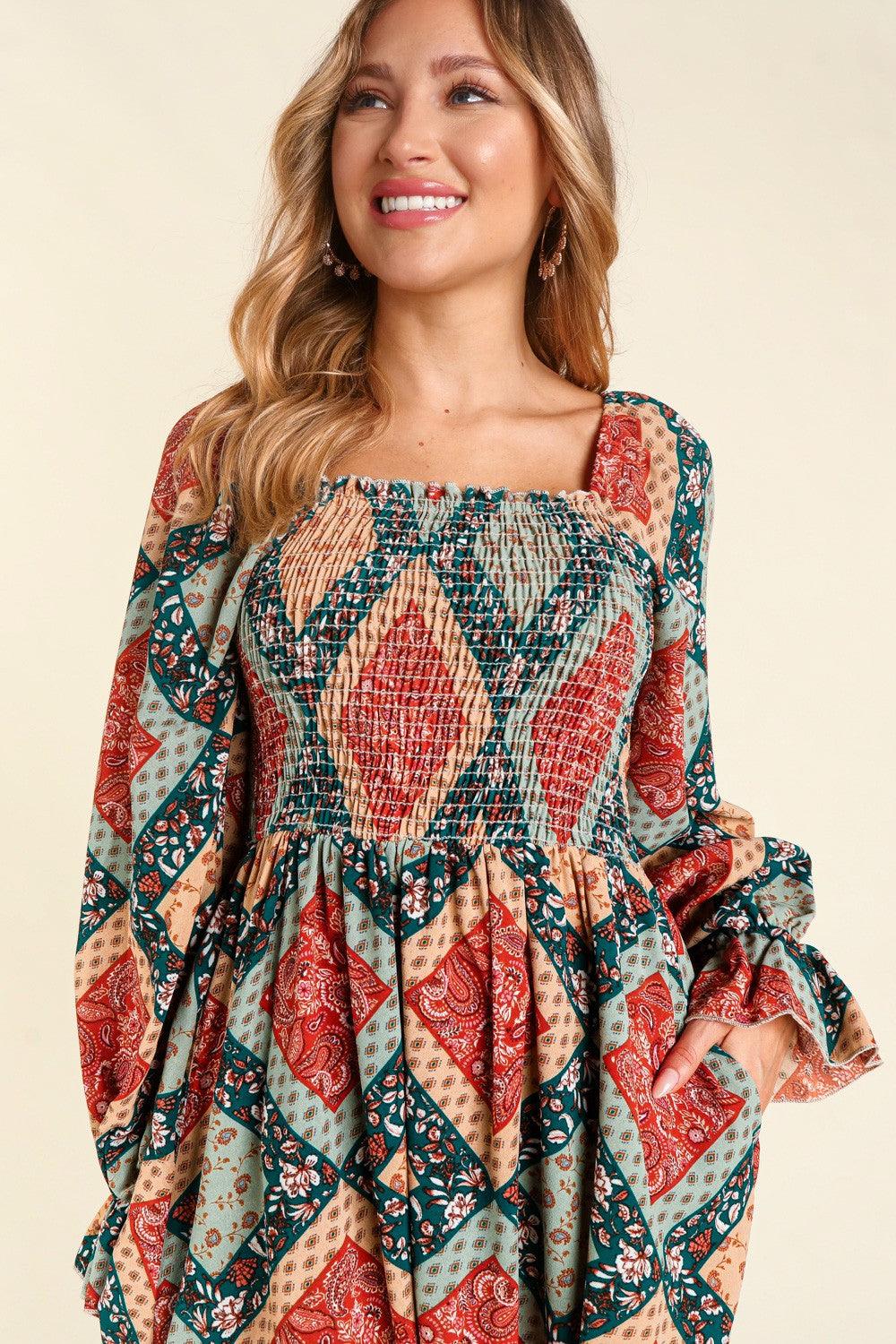 Bohemian babydoll outlet dress