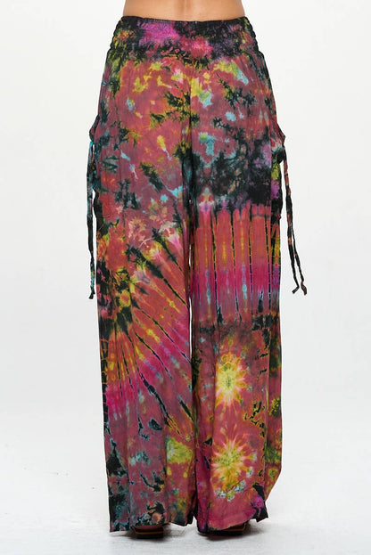 Tie-Dye Wide Leg Palazzo Pants