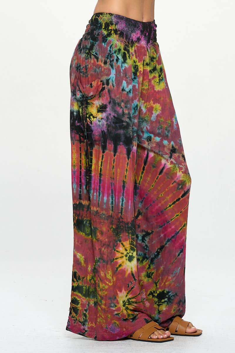 Tie-Dye Wide Leg Palazzo Pants