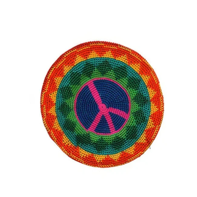 Peace Sign Crochet Tam