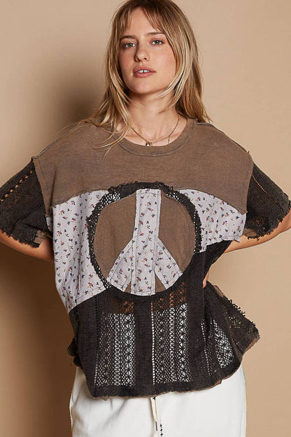 Crochet Oversized Peace Top