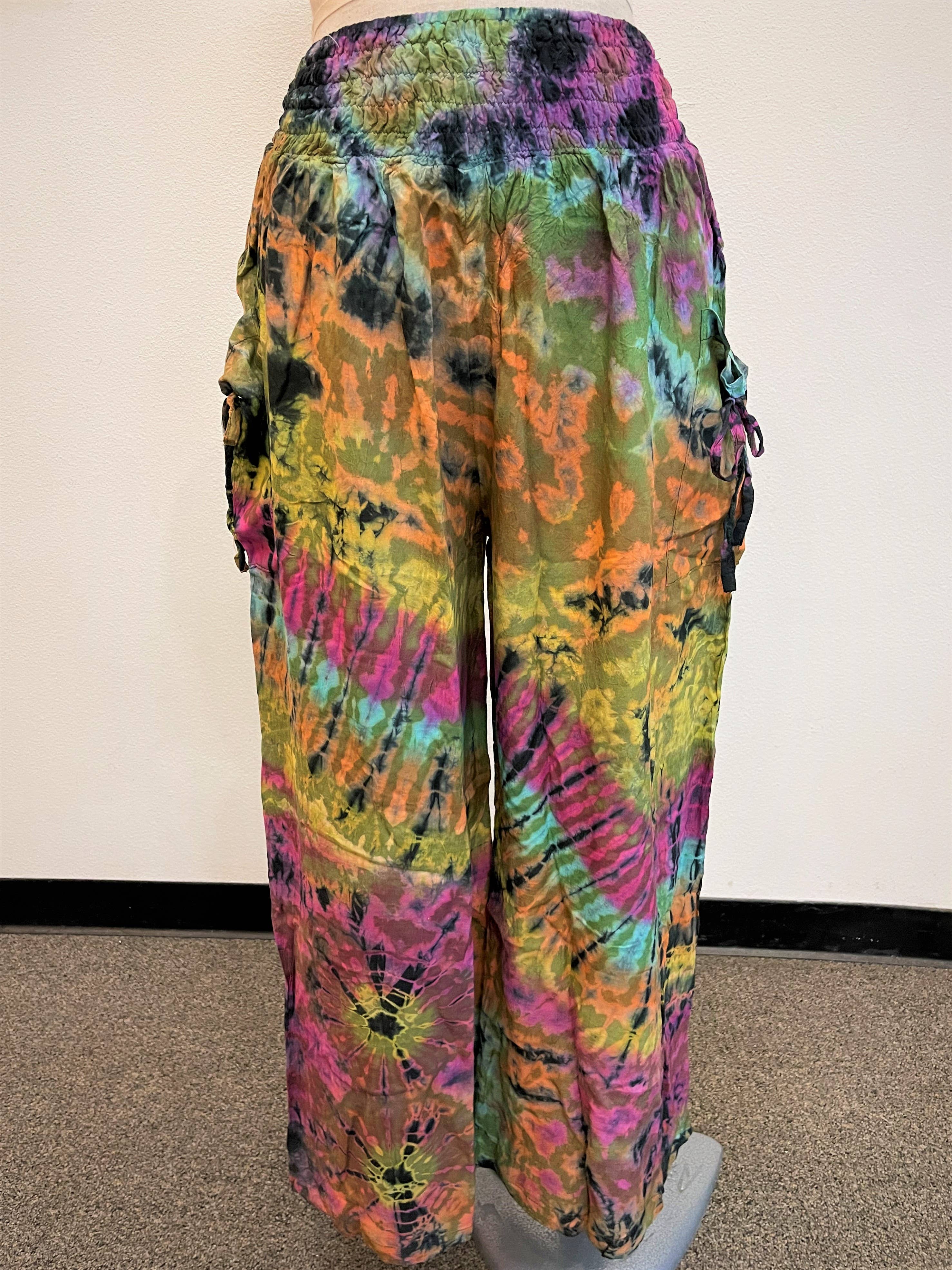 Tie-Dye Wide Leg Palazzo Pants