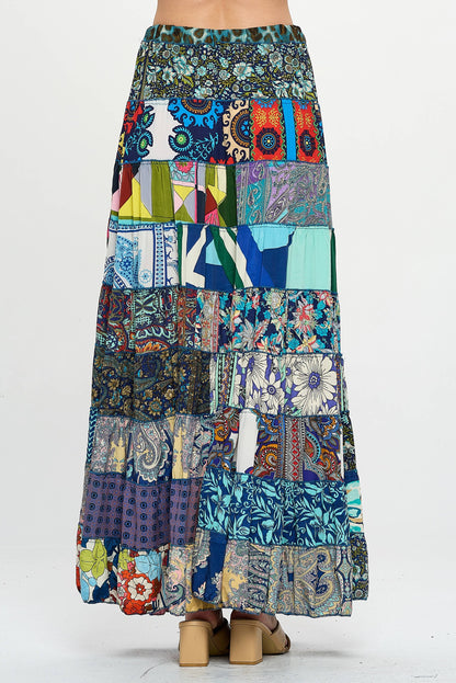 Multi-patch Maxi Skirt