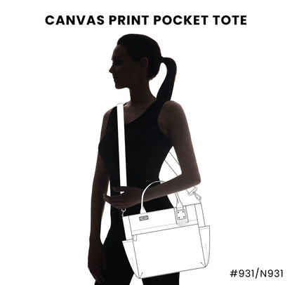 Canvas Print Pocket Tote - Sunflower