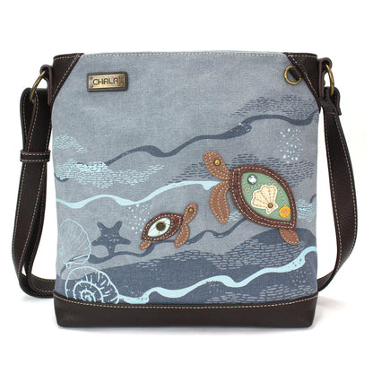 Chala Turtle Canvas Crossbody Bag