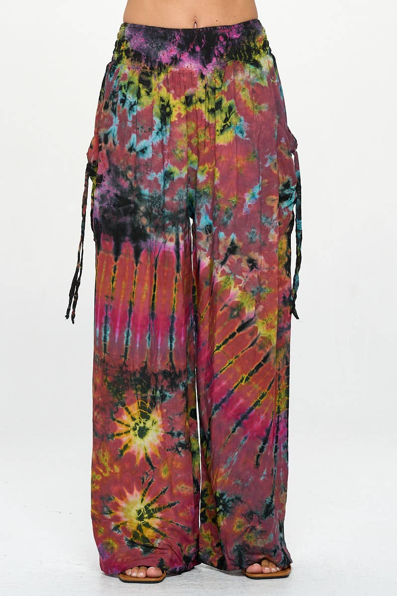 Tie-Dye Wide Leg Palazzo Pants