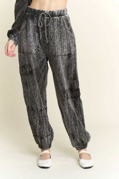 Mineral Wash Boho Joggers