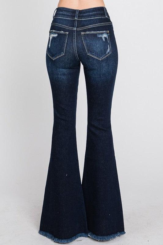 PETRA153 Petite High Rise Super Flare Jeans Random Hippie 9